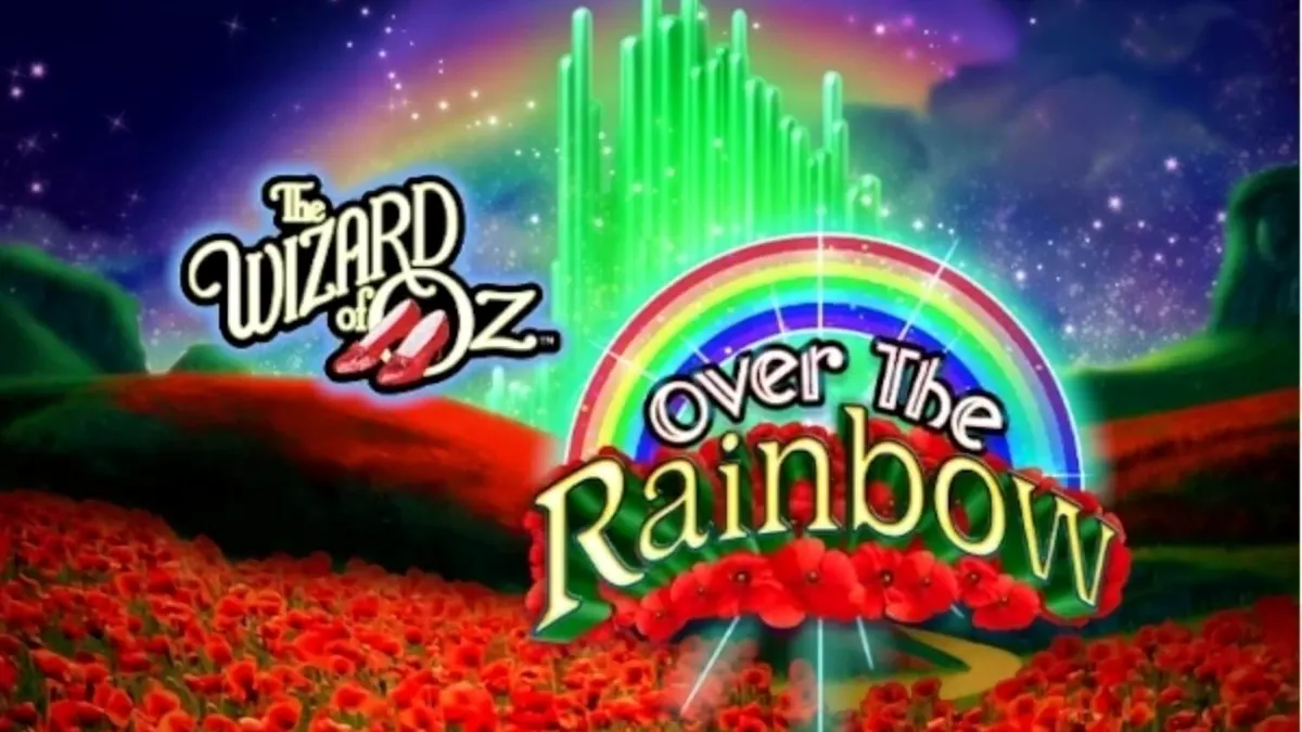 The Wizard of Oz: Over the Rainbow slot machine interface